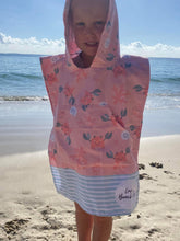 Load image into Gallery viewer, Crabtastic Sand Free Poncho Towel
